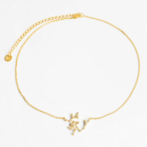 Zodiac Constellation Pendant (Sagittarius) - Gold